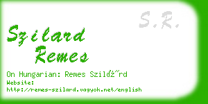 szilard remes business card